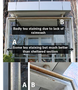 tea stained stainless steel