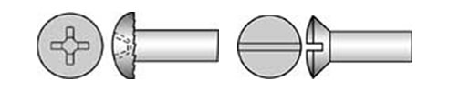 truss phillips drive and raised countersunk slot barrel nut