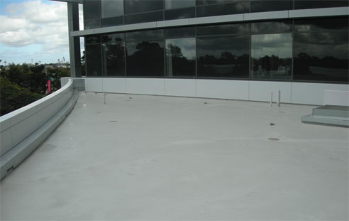 waterproofed rooftop deck