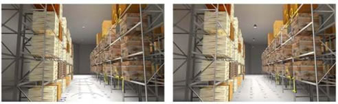 led light comparison in warehouse