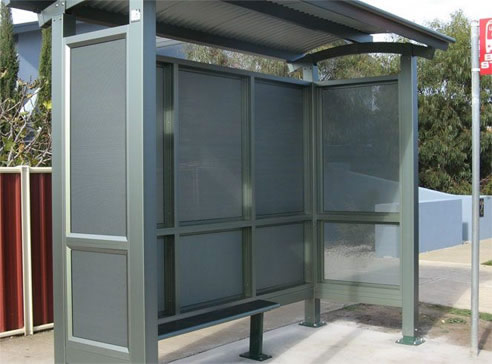 curved roof bus shelter