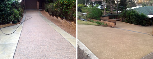 sloping driveway