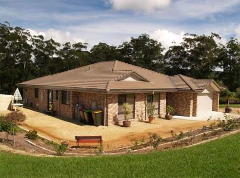house with gutter mesh