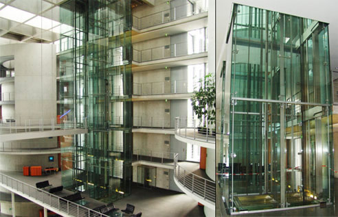 glass lift shaft