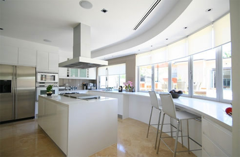 stone benchtops in kitchen