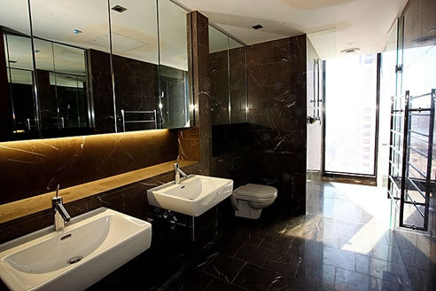 black marble bathroom