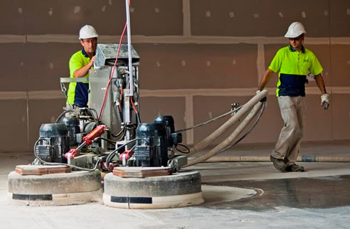 polishing concrete floor