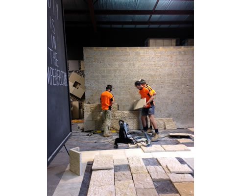 stone cladding installation