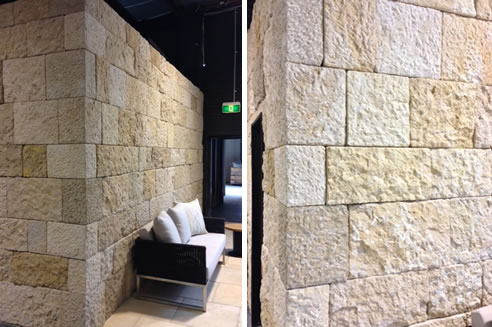 stone cladding fixed with stoneclips
