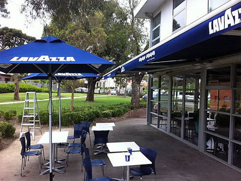 printed folding arm awning