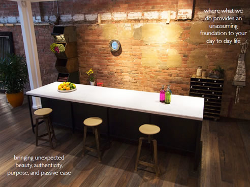 reclaimed timber floor in kitchen