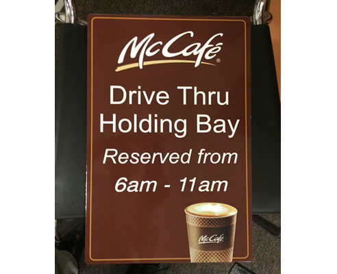 drive-thru signage