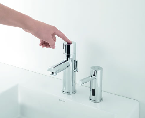 one touch mixer and hands free soap dispenser