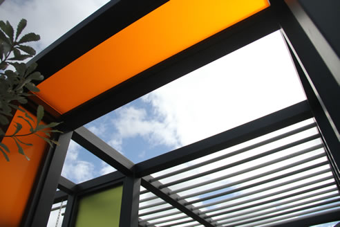burnt orange perspex panel zest in the city