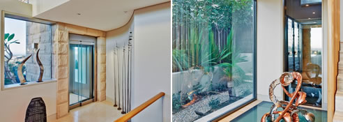 lift crystal glass sliding doors