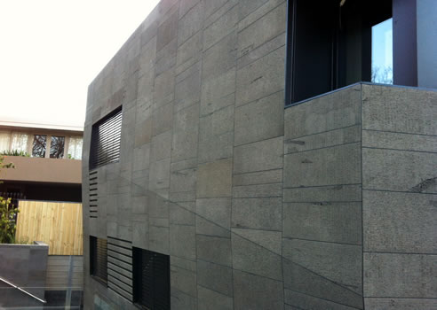 mechanically fixed bluestone cladding