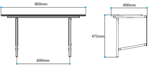 technical drawing shower seat