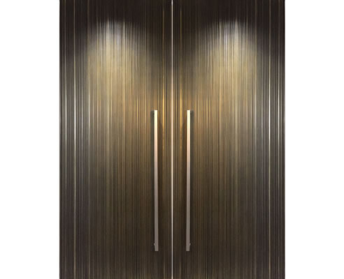brass door carved lineal profile