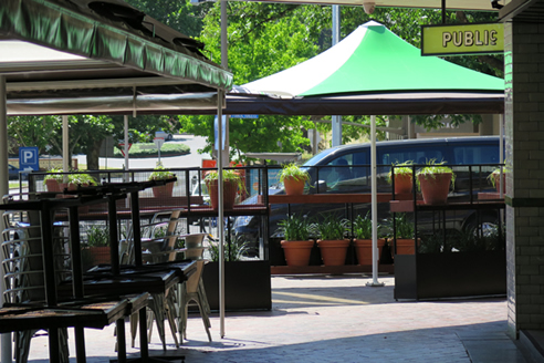 heated shade umbrellas public bar canberra