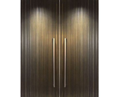 brass door carved lineal profile