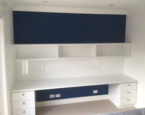 custom desk with magnetic whiteboard
