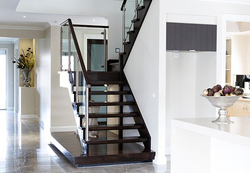 staircase stained victorian ash