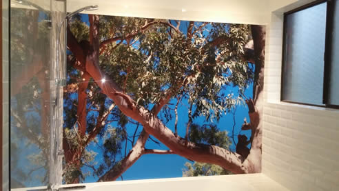 printed acrylic gumtree shower splashback