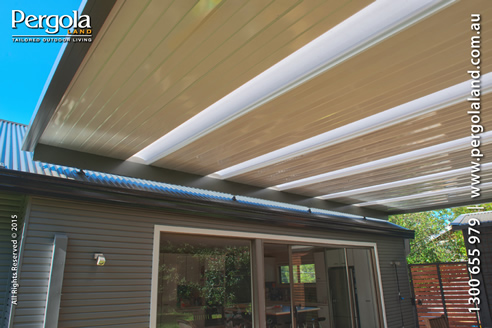 sloping flyover pergola