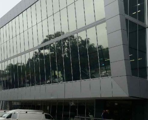 reflective silver solar window film Homebush DFO