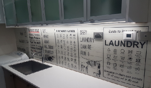 Custom Image Laundry Printed Splashback