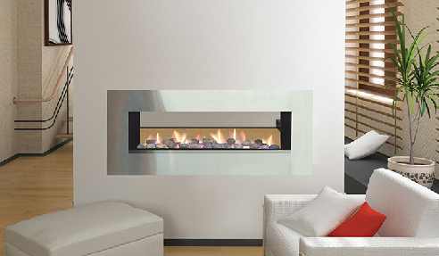 Attractive Lowline Double-Sided Fireplaces