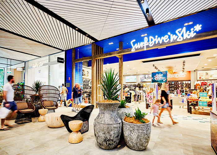 Driftwood Slatted Ceiling for Coastal Shopping with SUPAWOOD