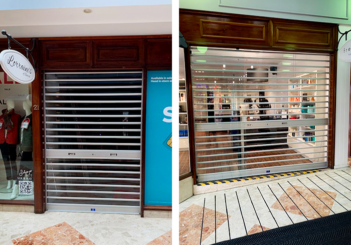 Transparent Roller Shutters for Arcades from ATDC