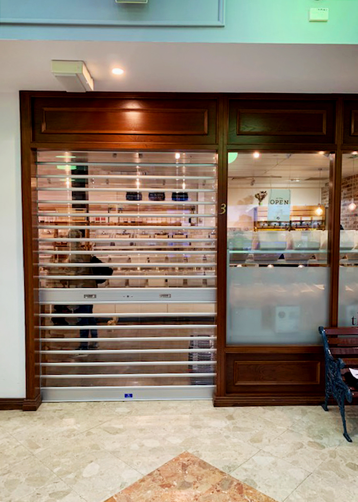 Transparent Roller Shutters for Arcades from ATDC