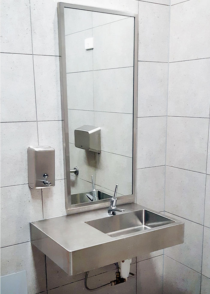Stainless-steel Public Bathroom Basins from Britex