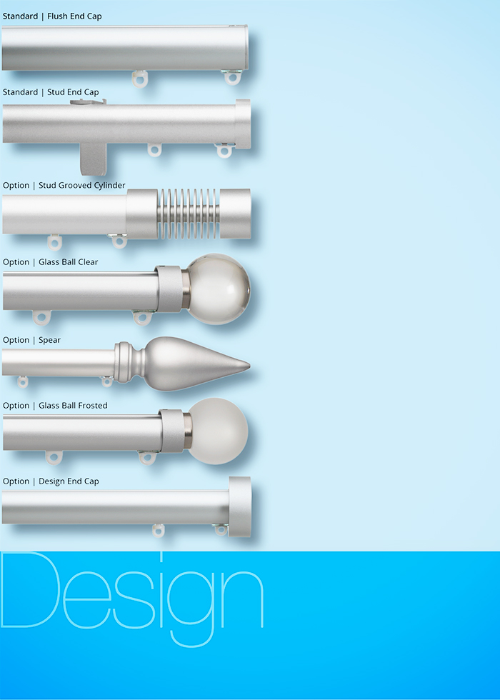 Decorative Curtain Poles & Finials from Blinds by Peter Meyer