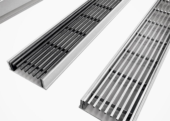 Stainless-steel Heelguard Grates in Black from Vincent Buda & Co