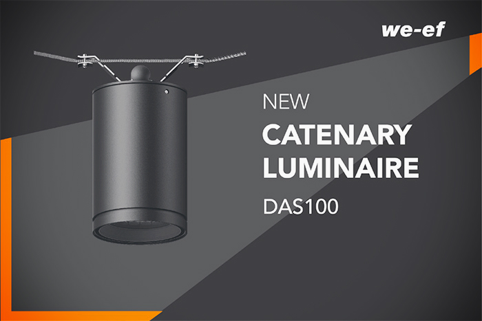 DAS100 Catenary Luminaires for Urban Spaces New from WE-EF