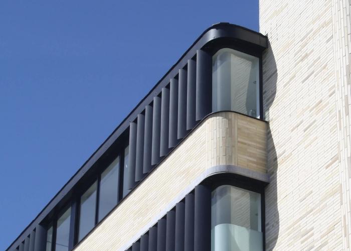 Facades Using Extruded Elliptical Aluminium Fins from Maxim Louvres