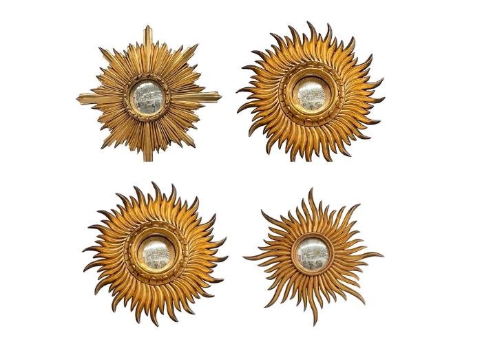 Decorative Sun Burst Fireplace Mirrors from Richard Ellis Design