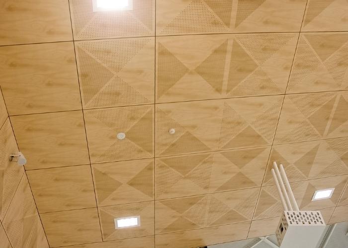 Decorative and Acoustic Panels for College Gymnasiums by Supawood 