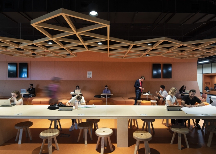 Feature Ceiling at Macquarie University by Supawood