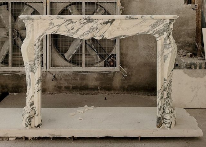 Arabescato Marble for Fireplace Mantels by Richard Ellis Design