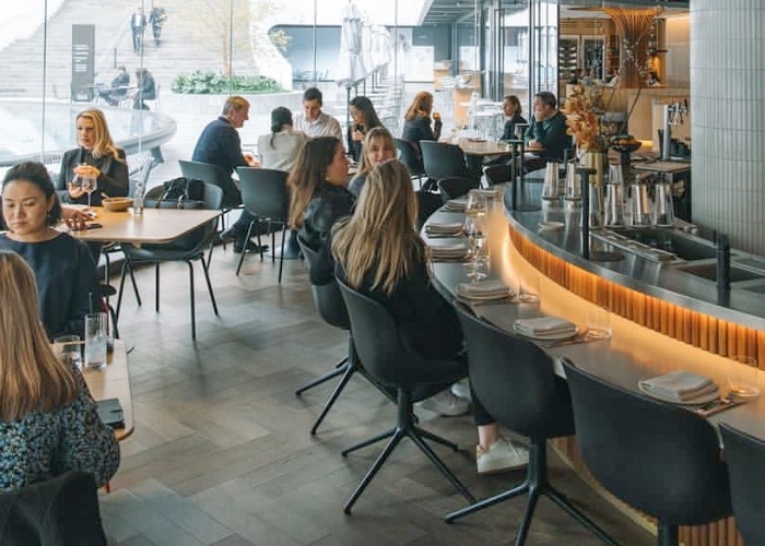 Double Herringbone Flooring for Restaurants by Antique Floors