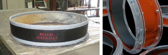 Fabric Expansion Joints for Round Ducts by Bellis