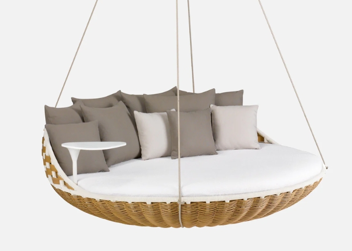 Hanging Daybed with Side Table by Cosh Outdoor Living