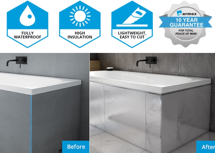 Marmox Surround Panels for Built-in Baths