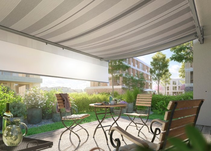 Open Awning Systems for Flexible Outdoor Shading from Blinds by Peter Meyer