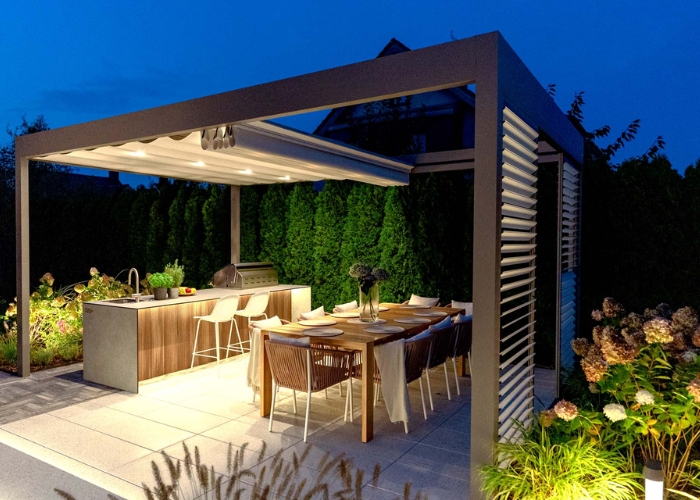 Opening Roof System for Outdoor Living Areas by Rolletna