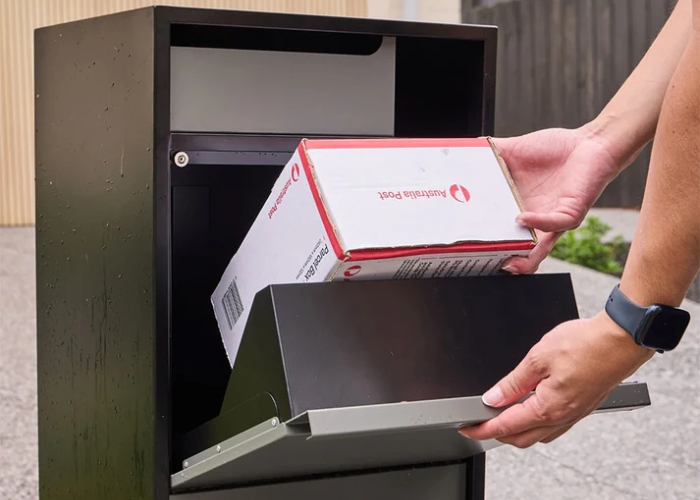 Letterbox with Parcel Drawer by Simons Seconds